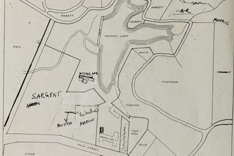 Map of "General Location of Proposed Museum Highlands, NC" November 24, 1937