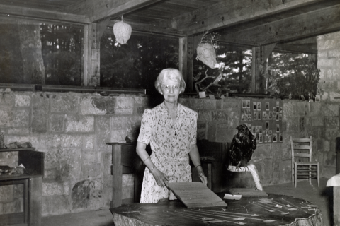 The Clark Foreman Museum, August 19, 1941. The mounted raven appears among the museum’s early displays.