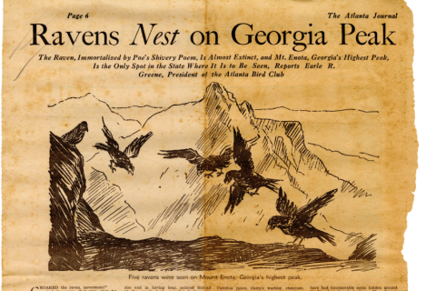 “Ravens Nest on Georgia Peak,” published in The Atlanta Journal in 1931.