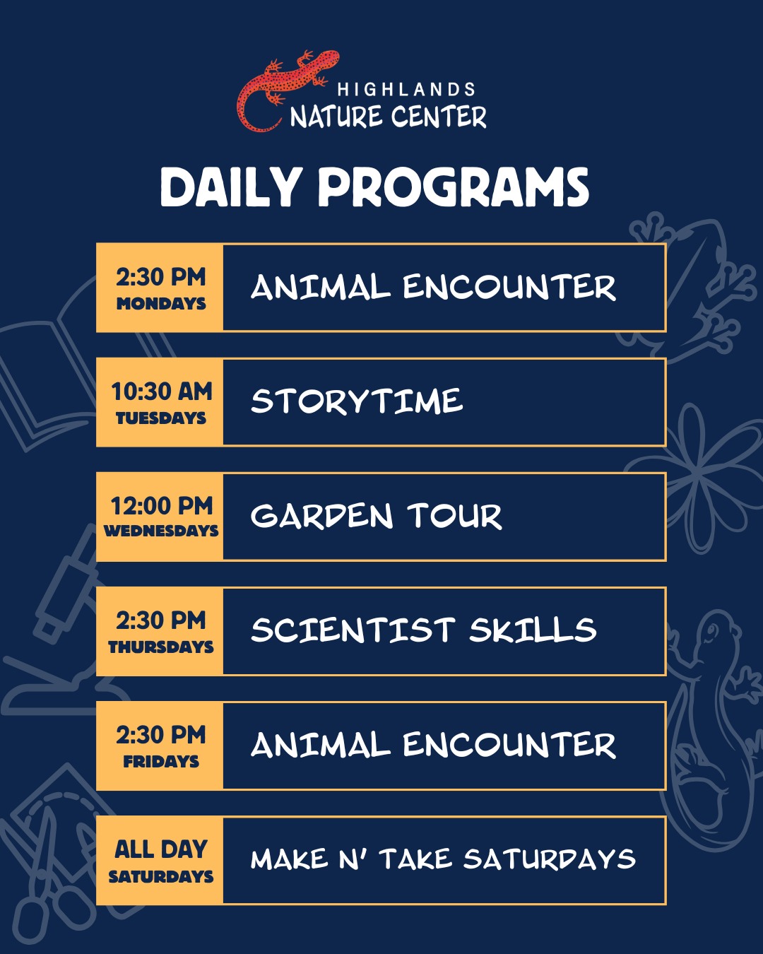 daily programs 2025