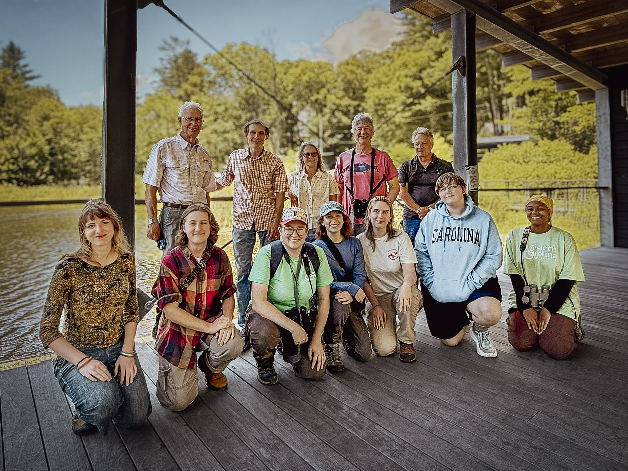 A scene from the Biology and Conservation of Birds course at Highlands Biological Station