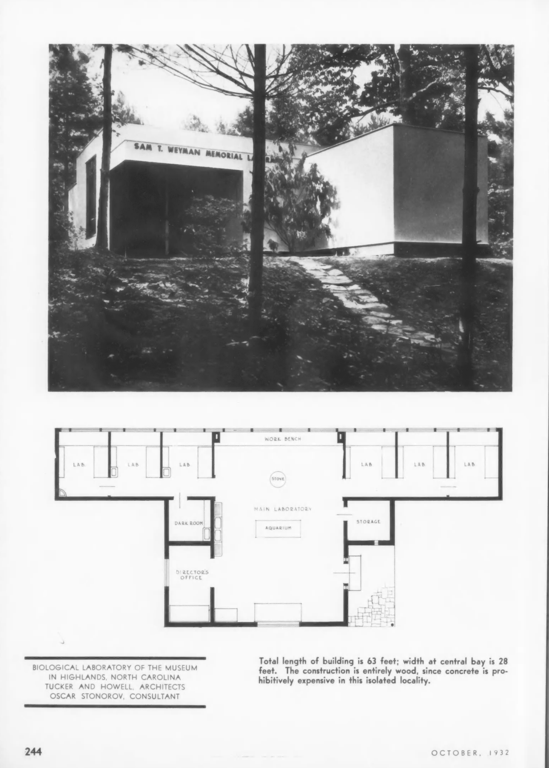 The Architectural Record, October 1932, page 244.